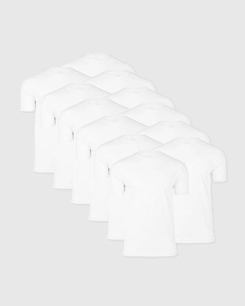 All White Short Sleeve Crew Neck 12-Pack