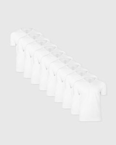 True ClassicAll White V-Neck Tee 9-Pack