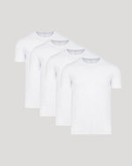 All White Premium Pima Crew Neck 4-Pack