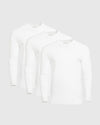All White Long Sleeve Crew Neck 3-Pack neatly arranged.