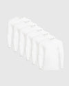 White Classic Long Sleeve Crew Neck 6-Pack, plain white shirts displayed fanned.