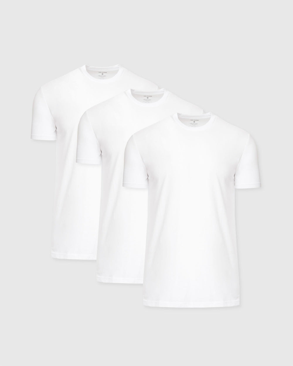 All-White Tall Straight Hem Crew Neck T-Shirt 3-Pack