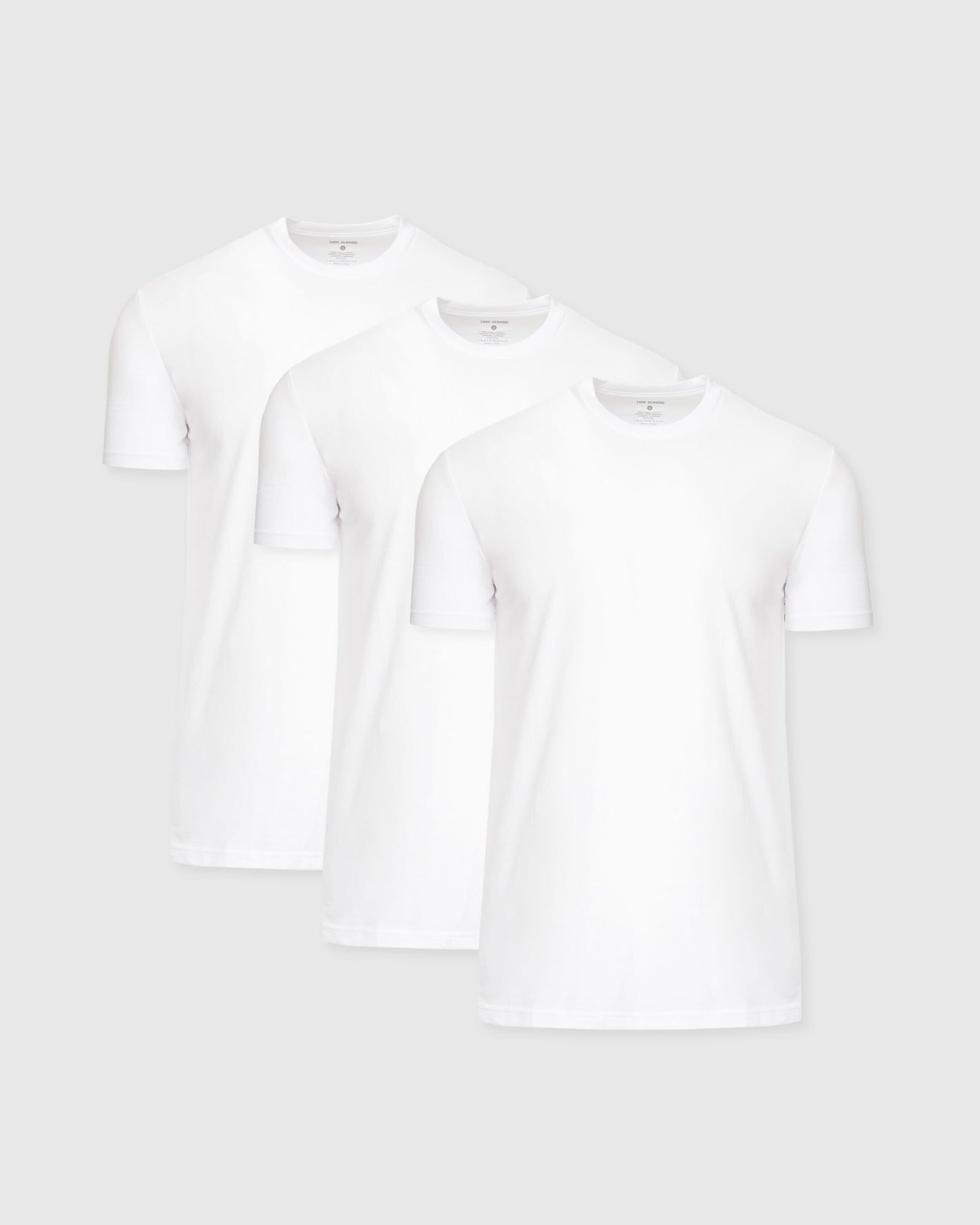 All-White Tall Straight Hem Crew Neck T-Shirt 3-Pack displayed.