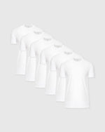 All-White Tall Straight Hem Crew Neck T-Shirt 6-Pack