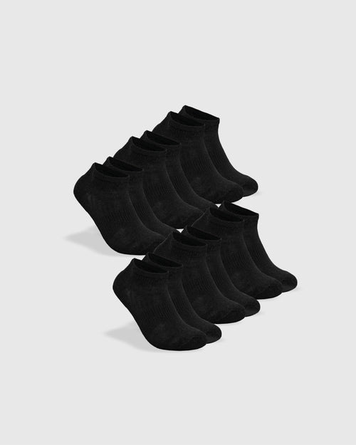 Black Ankle Socks 6-Pack