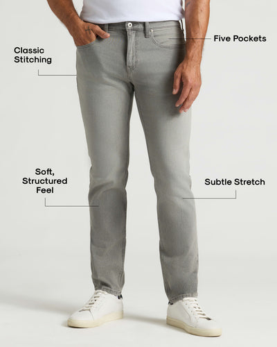 Slim Low-Stretch Jeans  - Medium Gray Wash