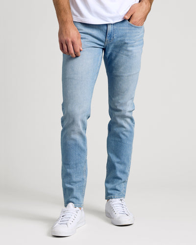 Slim Low-Stretch Jeans  - Light Indigo Wash