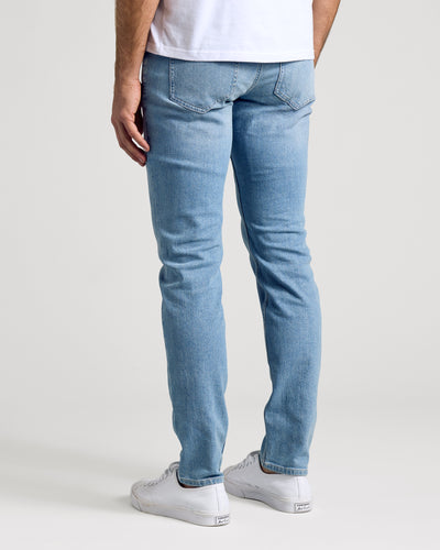 Slim Low-Stretch Jeans  - Light Indigo Wash