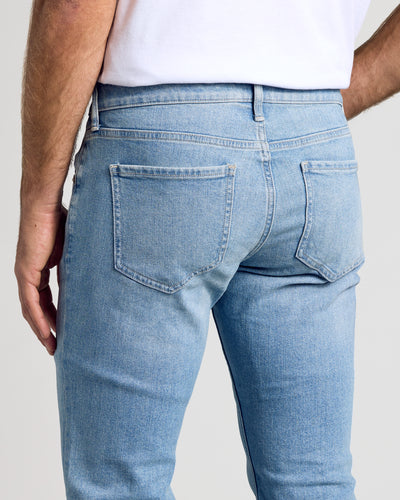 Slim Low-Stretch Jeans  - Light Indigo Wash