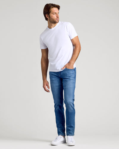 Slim Low-Stretch Jeans  - Medium Indigo Wash