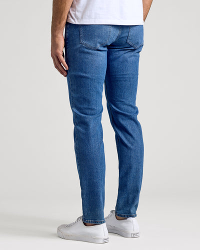 Slim Low-Stretch Jeans  - Medium Indigo Wash