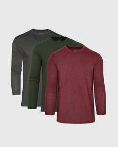 True ClassicAutumn Blend Long Sleeve Classic Crew  3-Pack