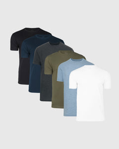 True ClassicBasic and Heather Crew Neck 6-Pack