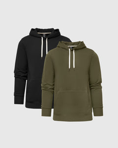 True ClassicBasics Fleece French Terry Pullover Hoodie 2-Pack