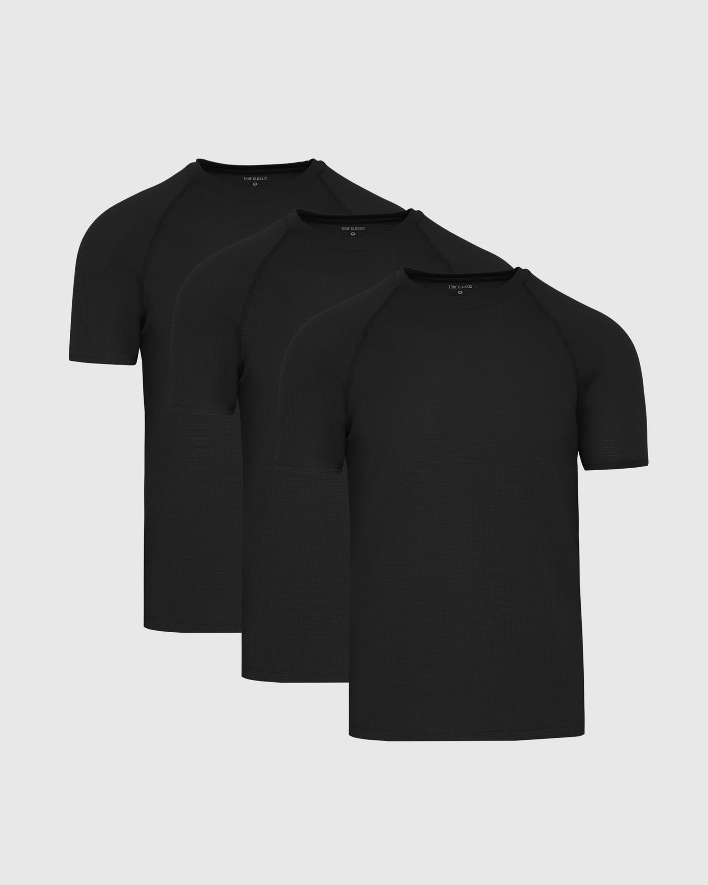 Black Active Mesh Crew 3-Pack arranged on a neutral background.
