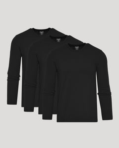 True ClassicBlack Crew Neck Sweater 3-Pack, soft, slim-fit, moisture-wicking.