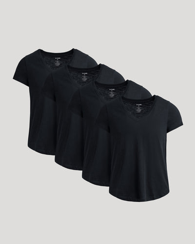 Cuello en V slub holgado