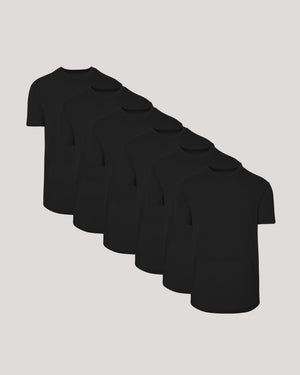 True Classic Men's Premium Curved Hem Classic Crew T-Shirts set.