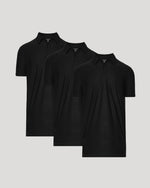 Black Tall Active Polo 3-Pack