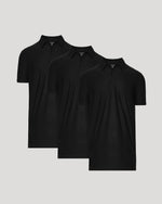 Black Tall Active Polo 3-Pack