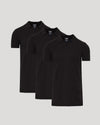 Black Tall Dressy Polo 3-Pack, short-sleeve, collared shirts displayed side by side.