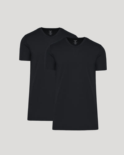 Black Tall Premium Pima V-Neck 2-Pack