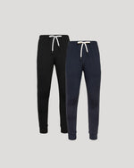 Black & Dark Heather Navy Active Jogger 2-Pack