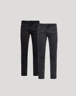 Black & Gray Wash Slim Comfort Stretch Jeans 2-Pack