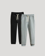 Boys' Black & Medium Heather Gray Fleece Joggers 2-Pack