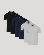 Neutral Navy Dressy Polo 6-Pack
