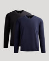 Black & Navy Dressy V-Neck Sweater 2-Pack