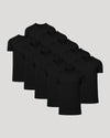Black Classic Tall V-Neck 10-Pack neatly displayed on gray background.
