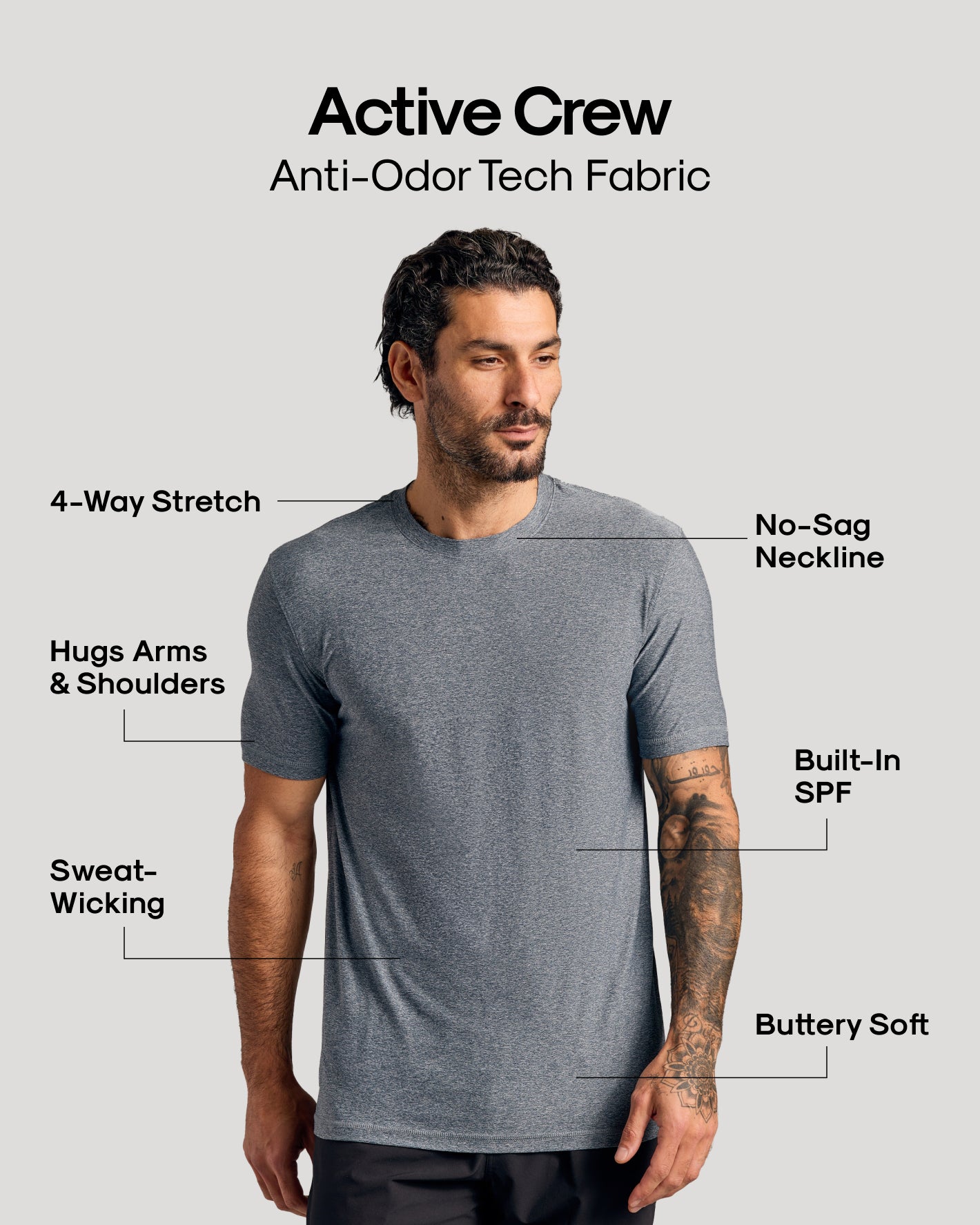 Active Crew men's T-shirt showcasing Black Friday Activewear Doorbuster 6-Pack.