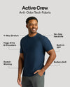 Active Crew shirt from Black Friday Activewear Doorbuster 6-Pack, showcasing features.