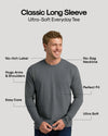 Model in grey crewneck showcasing features of Black Friday Winter Doorbuster 7-Pack.