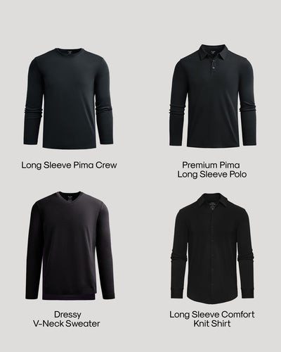Black Long Sleeve Try 1 of Everything 4-Pack