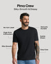 Black Try 1 of Everything 5-Pack: Man wearing tailored, silky-smooth Pima Crew tee.
