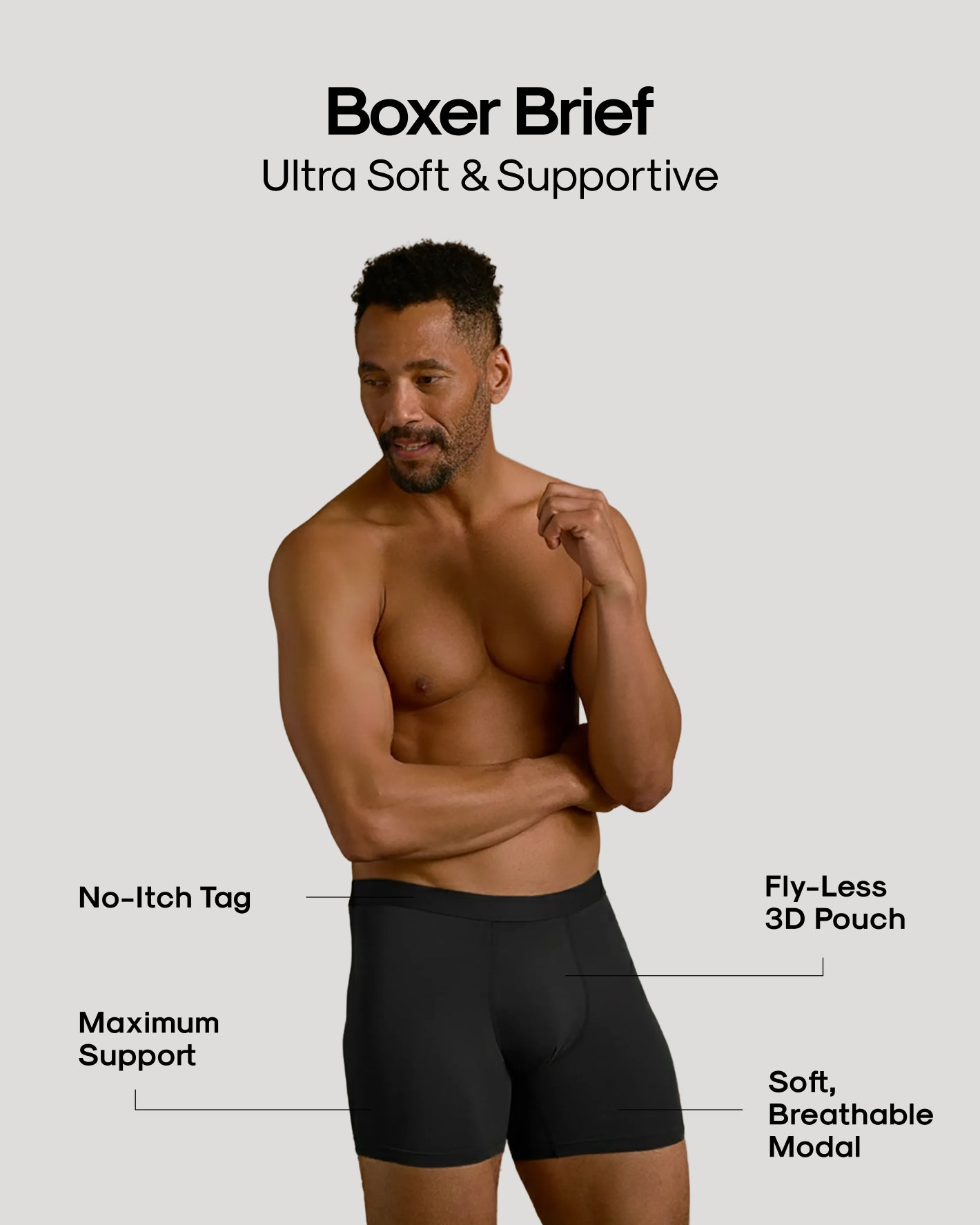 Black Try 1 of Everything 5-Pack showcased on a shirtless male model.