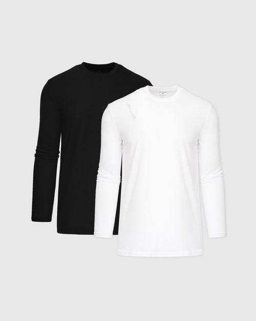 Black & White Tall Long Sleeve T-Shirt 2-Pack