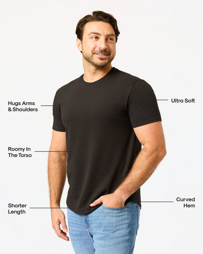 Short Classic Curved Hem Crew
