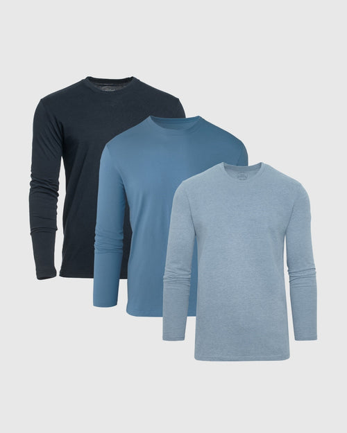 Blues Long Sleeve Crew Neck 3-Pack