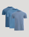 Classic Crew 3-Pack of blue crew-neck T-shirts.