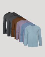Seasonal Classic Long Sleeve Henley 6-Pack