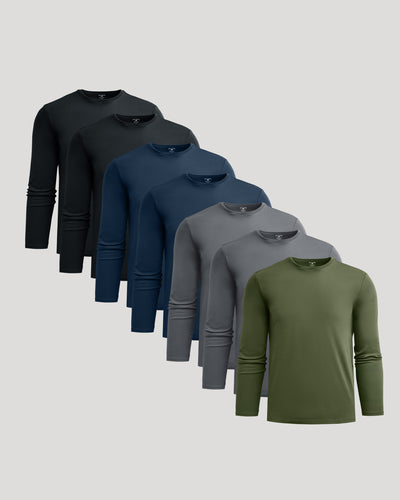 Premium Pima Long Sleeve Crew 7-Pack