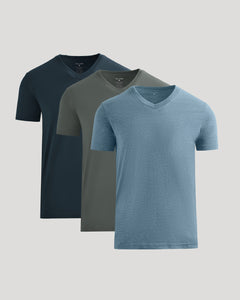 True ClassicClassic V-Neck 3-Pack featuring plain short-sleeve tees.