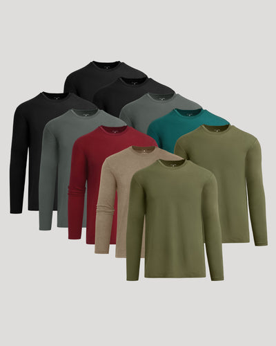 Classic Long Sleeve Crew Neck 10-Pack
