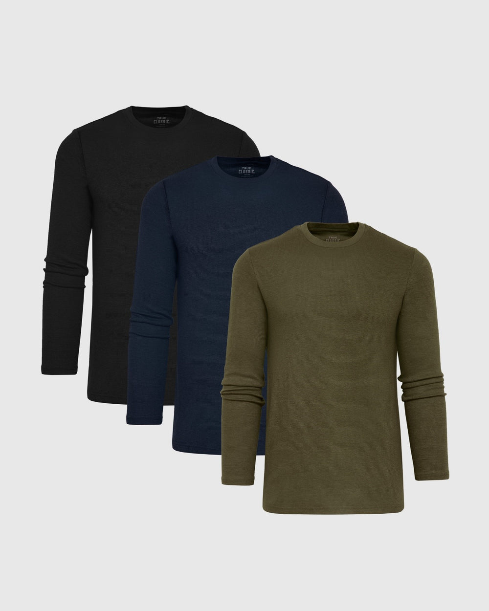 Waffle Long Sleeve Crew 3-Pack