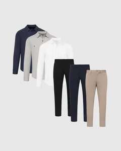 True ClassicCommuter Long Sleeve & Slim Twill Chino 6-Pack