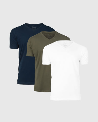 Klassischer V‑Ausschnitt (3‑Pack)