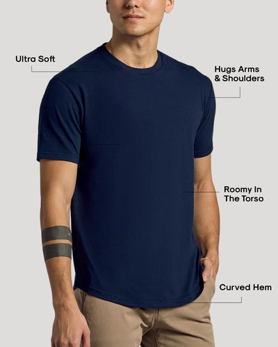 Classic Curved Hem Crew 6-Pack